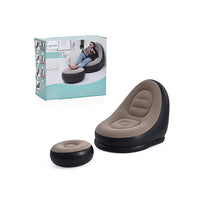 Livmore Inflatable Chair with Ottoman - Red