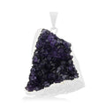 Purple Amethyst Druzy Pendant in Silvertone 45.00 ctw - Sticky add to cart bar
