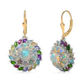 D'Joy Ethiopian WeloOpal, Multi Gemstone Earrings in 18K Vermeil YG and Rhodium Over Sterling Silver 6.20 ctw - Sticky add to cart bar
