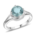 Belgian Teal Fluorite 2.35 ctw Solitaire Ring in Sterling Silver - Sticky add to cart bar