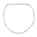 Luxuriant Lab Grown Diamond G-H SI 2.00 ctw Paper Clip Chain Necklace in Rhodium Over Sterling Silver 18 Inches - Sticky add to cart bar