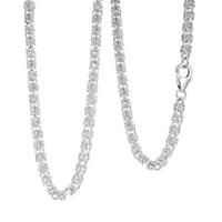 Byzantine Chain Necklace in Sterling Silver 22.8 Grams 20 Inches