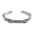 D'Joy Bali Legacy Sterling Silver Dragon Cuff Bracelet (7.25 In) (28.70 g) - Sticky add to cart bar