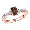 Premium Madagascar Color Change Garnet and Luxuriant Lab Grown Diamond G-H SI 1.15 ctw Ring in 18K Vermeil Rose Gold Over Sterling Silver (Size 10.0) - Sticky add to cart bar