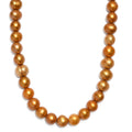 Golden Dyed Pearl Necklace in Stainless Steel 18 Inches - Sticky add to cart bar
