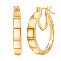 EverTrue Bronzella Collection Bar Link Hoop Earrings in 18K YG Plated Bronze - Sticky add to cart bar