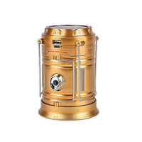 Livmore Solar Light USB Charging 1200 mAh Battery - Gold