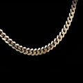 10K Yellow Gold Monaco Chain Necklace with Simulated Diamond Lock 22.47 Grams 20 Inches - Sticky add to cart bar