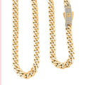 Simulated Diamond 0.66 ctw Monaco Chain Necklace in 10K Yellow Gold 25.37 Grams 22 Inches - Sticky add to cart bar