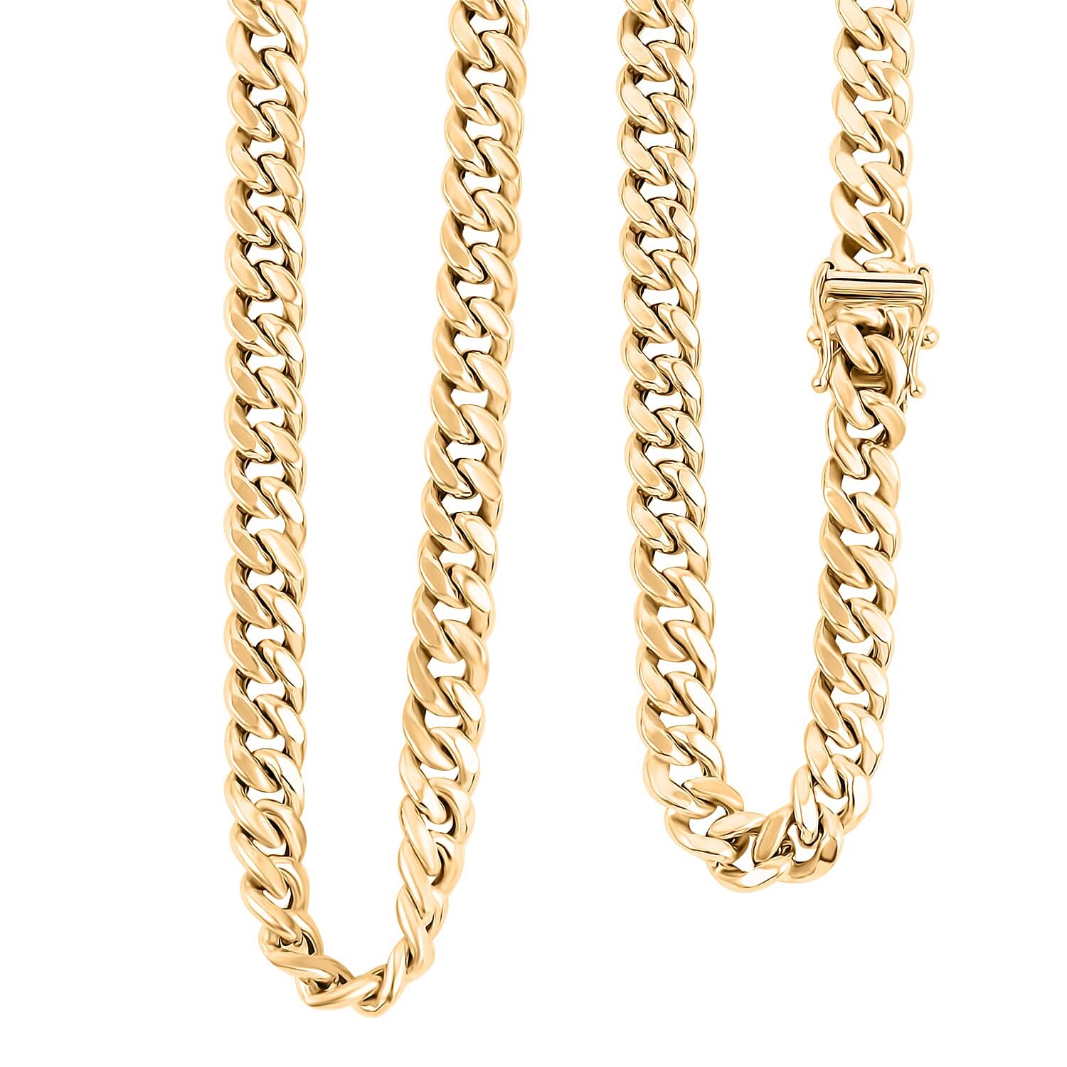 6.7mm Miami Cuban Chain Necklace in 10K Yellow Gold 17.50 Grams 22 Inches