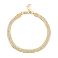 Italian Herringbone Chain Bracelet in 14K Yellow Gold Over Sterling Silver (7.00 In) 5.37 Grams - Sticky add to cart bar