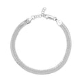 Italian 14K YG Over Sterling Silver Herringbone Chain Bracelet (7.00 In) (5.33 g) - Sticky add to cart bar