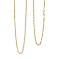 2.3mm Laser Rope Chain Necklace in 14K Yellow Gold 2.6 Grams 18 Inches - Sticky add to cart bar