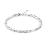Italian 14K YG Over Sterling Silver Multi-Row Twisted Chain Bracelet (7.25 In) (9 g)