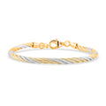 Italian 14K YG and Rhodium Over Sterling Silver Chain Bracelet (7.25 In) (8.4 g) - Sticky add to cart bar