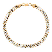 Italian 14K YG Over and Sterling Silver Chain Bracelet (8.00 In) (14.52 g)