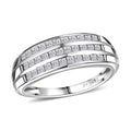 J Francis Embellished with Zirconia by Swarovski Trinity Shine Ring in Platinum Over Sterling Silver (Size 10.0) 1.30 ctw - Sticky add to cart bar
