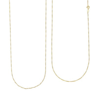 14K Yellow Gold Over Sterling Silver Singapore Necklace 24 Inches 2.30 Grams