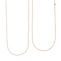 14K Rose Gold Over Sterling Silver Singapore Necklace 24 Inches 2.30 Grams - Sticky add to cart bar