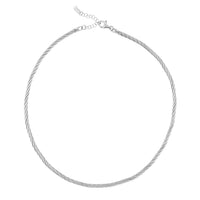 Italian Chain Necklace in 14K Yellow Gold Over Sterling Silver 17 Inches 18.8 Grams