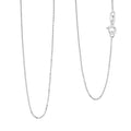Italian Diamond-cut Chain Necklace in Rhodium Over Sterling Silver 1.28 Grams 18 Inches - Sticky add to cart bar