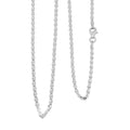 Italian Valentine Chain Necklace in Rhodium Over Sterling Silver 2.48 Grams 18 Inches - Sticky add to cart bar