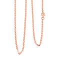 Italian Valentine Chain Necklace in 14K Rose Gold Over Sterling Silver 2.37 Grams 18 Inches - Sticky add to cart bar