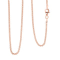 Italian Essential Link Chain Necklace in 14K Rose Gold Over Sterling Silver 3.03 Grams 18 Inches - Sticky add to cart bar