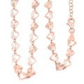 Italian Radiant Hearts Chain Necklace in 14K Rose Gold Over Sterling Silver 6.11 Grams 18 Inches - Sticky add to cart bar