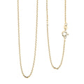 Italian Brillantina Chain Necklace in 14K Yellow Gold Over Sterling Silver 1.99 Grams 20 Inches - Sticky add to cart bar