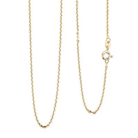 Italian Brillantina Chain Necklace in 14K Yellow Gold Over Sterling Silver 1.99 Grams 20 Inches