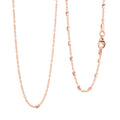 Italian Confetti Chain Necklace in 14K Rose Gold Over Sterling Silver 2.72 Grams 20 Inches - Sticky add to cart bar