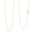 Italian 14K YG Over Sterling Silver Diamond-cut Rock Chain Necklace (20 Inches) (2.43 Grams) - Sticky add to cart bar