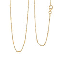 Italian Tube Chain Necklace in 14K Yellow Gold Over Sterling Silver 2.70 Grams 20 Inches - Sticky add to cart bar