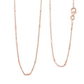 Italian Tube Chain Necklace in 14K Rose Gold Over Sterling Silver 2.60 Grams 20 Inches - Sticky add to cart bar