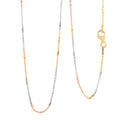 Italian Tube Chain Necklace in 14K YRG and Rhodium Over Sterling Silver 2.69 Grams 20 Inches - Sticky add to cart bar