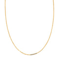 Italian Diamond-cut Rock Chain Necklace in 14K Yellow Gold Over Sterling Silver 3.22 Grams 20 Inches - Sticky add to cart bar