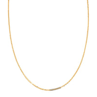 Italian Diamond-cut Rock Chain Necklace in 14K Yellow Gold Over Sterling Silver 3.22 Grams 20 Inches