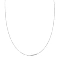 Italian Diamond-cut Rock Chain Necklace in Rhodium Over Sterling Silver 3.22 Grams 20 Inches - Sticky add to cart bar