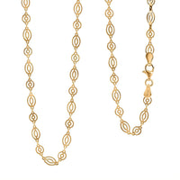 Italian Arte Chain Necklace in 14K Yellow Gold Over Sterling Silver 4.62 Grams 20 Inches