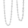 Italian Arte Chain Necklace in Rhodium Over Sterling Silver 4.62 Grams 20 Inches - Sticky add to cart bar