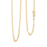 Italian Brillucci Chain Necklace in 14K Yellow Gold Over Sterling Silver 4.84 Grams 20 Inches
