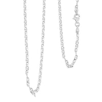 Italian Brillucci Chain Necklace in Rhodium Over Sterling Silver 4.84 Grams 20 Inches