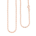 Italian Rice Chain Necklace in 14K Rose Gold Over Sterling Silver 6.30 Grams 20 Inches - Sticky add to cart bar