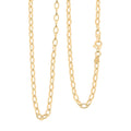 Italian Link Chain Necklace in 14K Yellow Gold Over Sterling Silver 8.80 Grams 20 Inches - Sticky add to cart bar