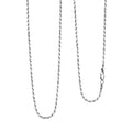 Italian Twisted Link Chain Necklace in Rhodium Over Sterling Silver 8.69 Grams 20 Inches - Sticky add to cart bar