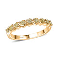 D'Joy Natural Yellow Diamond I2-I3 0.25 ctw Band Ring in 18K Vermeil Yellow Gold Over Sterling Silver (Size 10.0) - Sticky add to cart bar