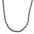 Shungite and Hematite 380.00 ctw Beaded Necklace in Silvertone 20 Inches - Sticky add to cart bar