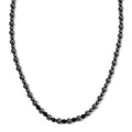 Shungite and Hematite 370.00 ctw Beaded Fancy Necklace in Silvertone 20 Inches - Sticky add to cart bar