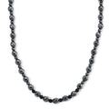 Shungite and Hematite 480.00 ctw Beaded Carved Necklace in Silvertone 20 Inches - Sticky add to cart bar